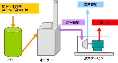 バイオマス利用（木質・廃材バイオマス・鶏糞の活用）