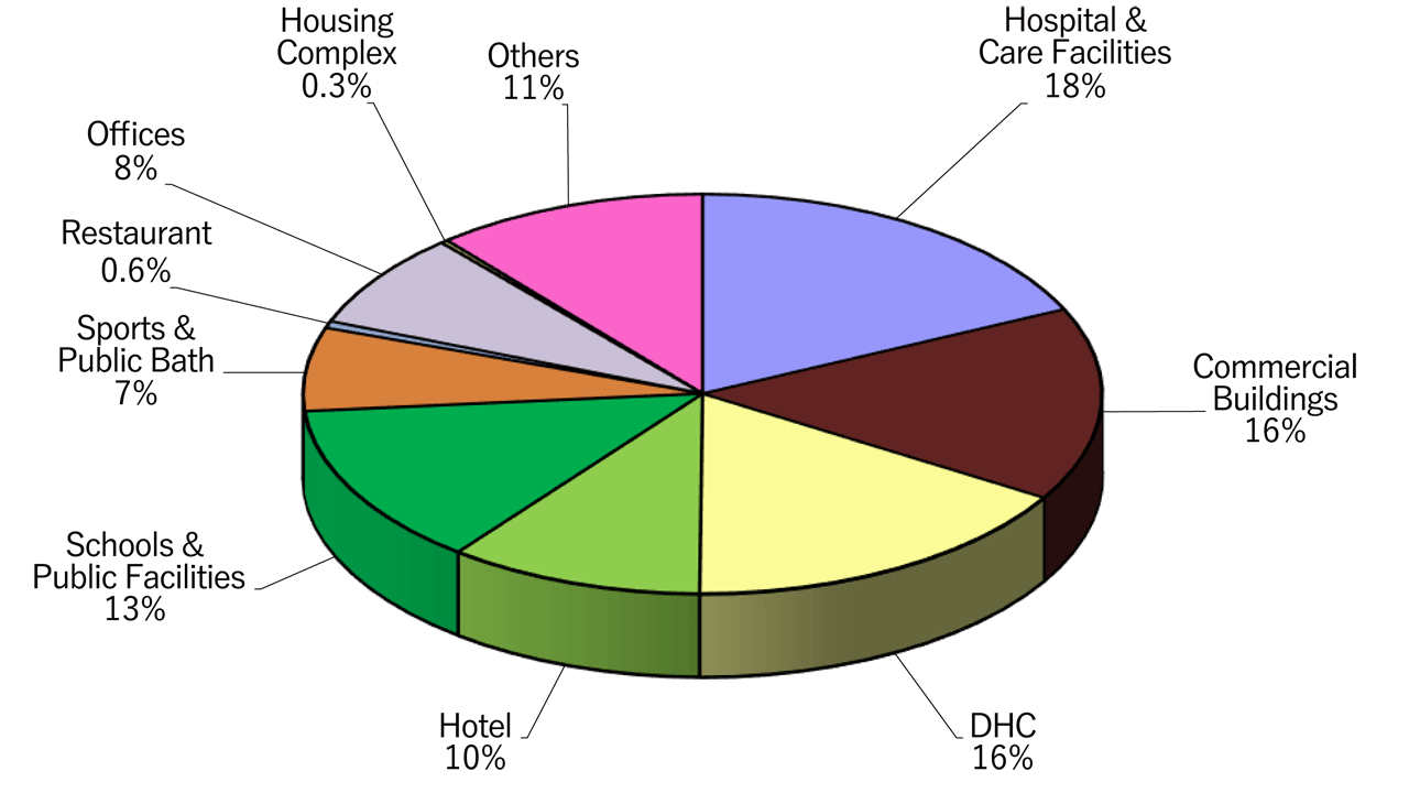 Share of Capacity by Commercial Sectors(as the end of March 2023)